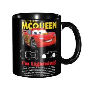 Mug noir Cars avec McQueen 330 ml
