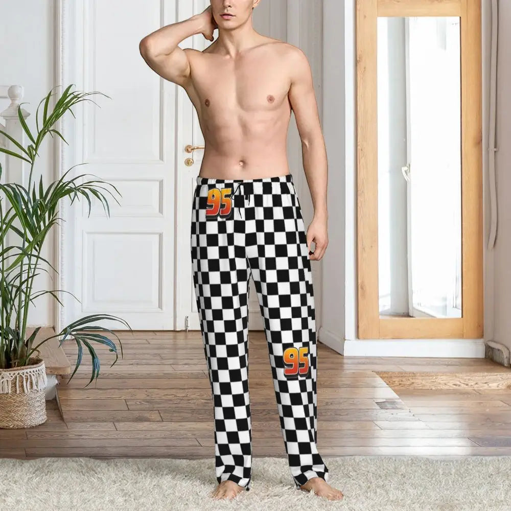 Pantalon de pyjama homme Cars avec drapeau de course et numéro 95 – Image 4