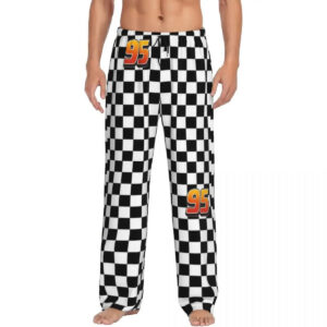 Pantalon de pyjama homme Cars avec drapeau de course et numéro 95