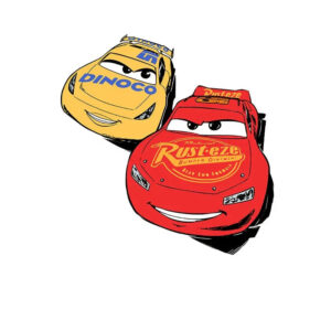 Patch Cars avec Flash McQueen et Cruz Ramirez Dinoco