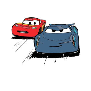 Patch Cars face à face Flash McQueen et Jackson Storm