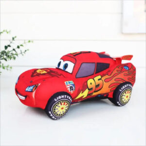 Peluche Cars Flash McQueen avec aileron, tailles 17cm 25cm 35cm