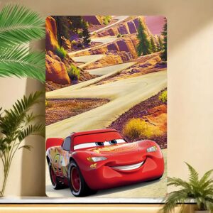 Plaque décorative en métal Cars avec Lightning Flash McQueen