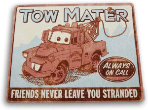 Plaque décorative en métal Cars Tow Mater