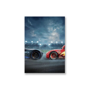 Poster Cars Flash McQueen face à Jackson Storm