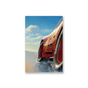 Poster Cars McQueen sur la plage avec dimensions au choix