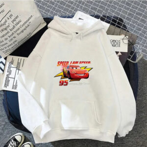 Pull Cars Flash McQueen avec inscription « Speed, I Am Speed »