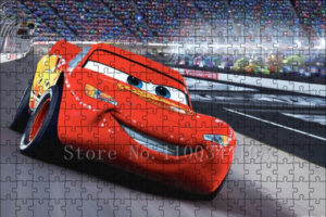 Flash McQueen au Circuit - Puzzle Cars en 3 formats