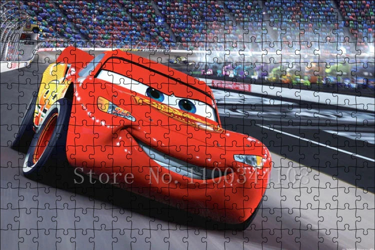 Flash McQueen au Circuit - Puzzle Cars en 3 formats