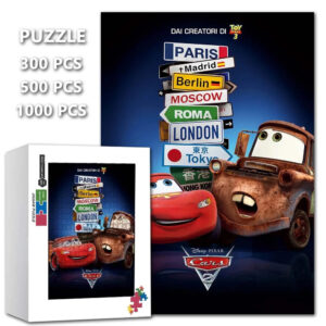 Puzzle Cars en voyage avec McQueen et Martin, 300 à 1000 pièces
