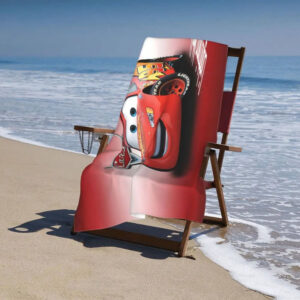 Flash McQueen Cars, serviette de plage 130x80cm