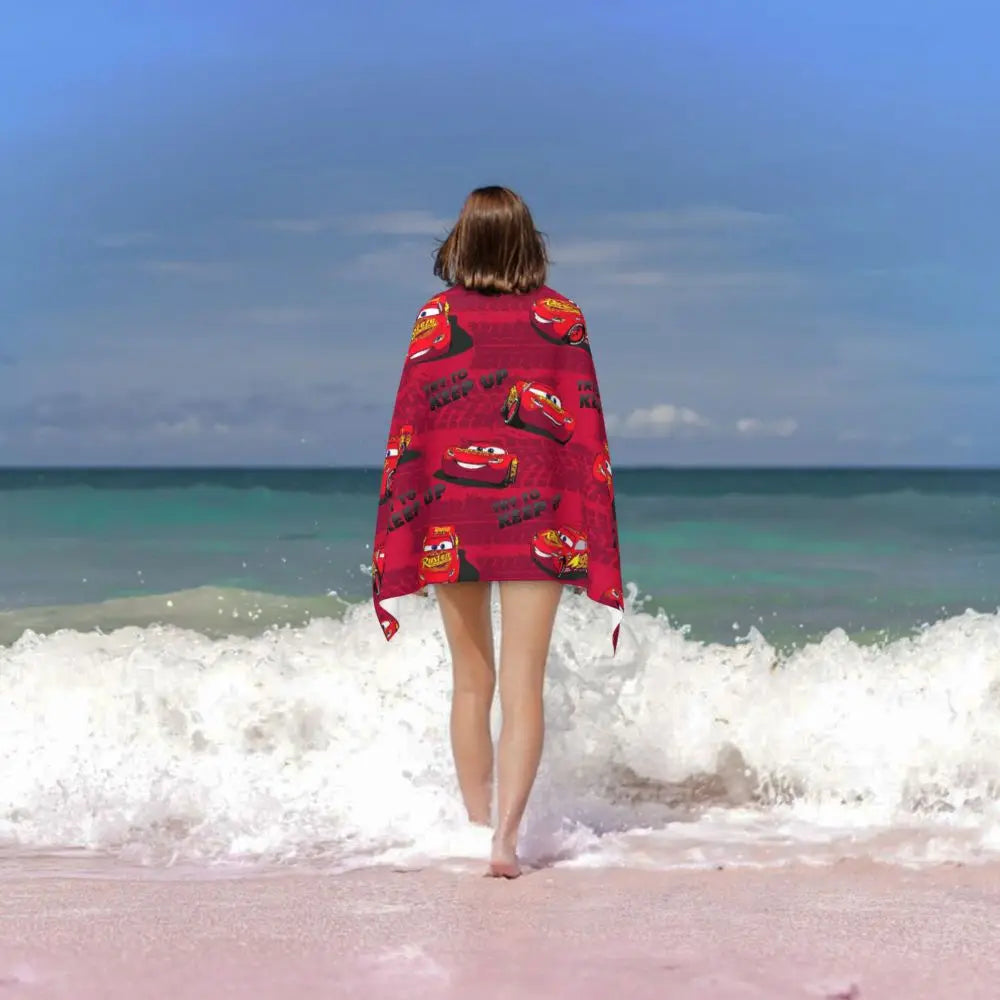 Serviette de plage rouge Cars McQueen – Image 4