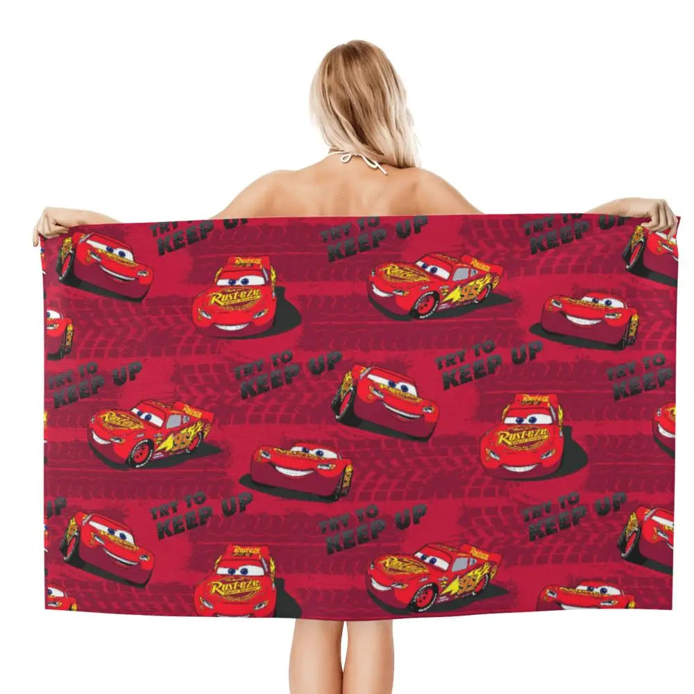 Serviette de plage rouge Cars McQueen – Image 3