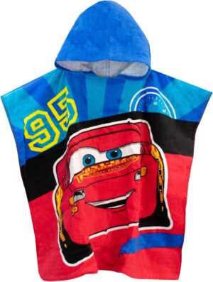 Poncho serviette à capuche Cars avec Flash Lightning McQueen 95