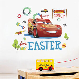 Sticker mural Cars McQueen sur le thème de Pâques