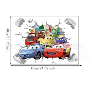 Sticker mural Cars avec McQueen, Sally et compagnie