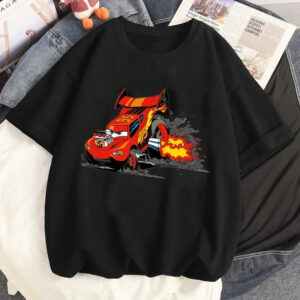 T-shirt Cars McQueen motif Gros Moteur