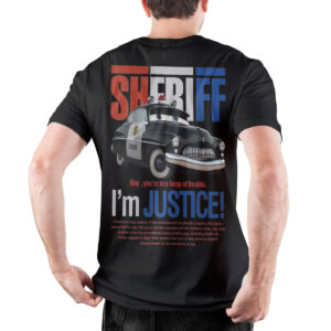 T-shirt noir Cars Sheriff « I'm Justice »
