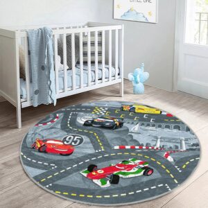 Tapis rond Cars avec Lightning McQueen