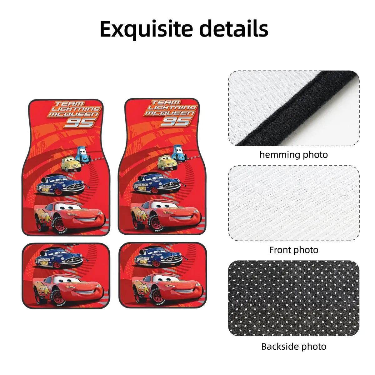 Tapis de sol voiture Cars vintage McQueen 95 – Image 5
