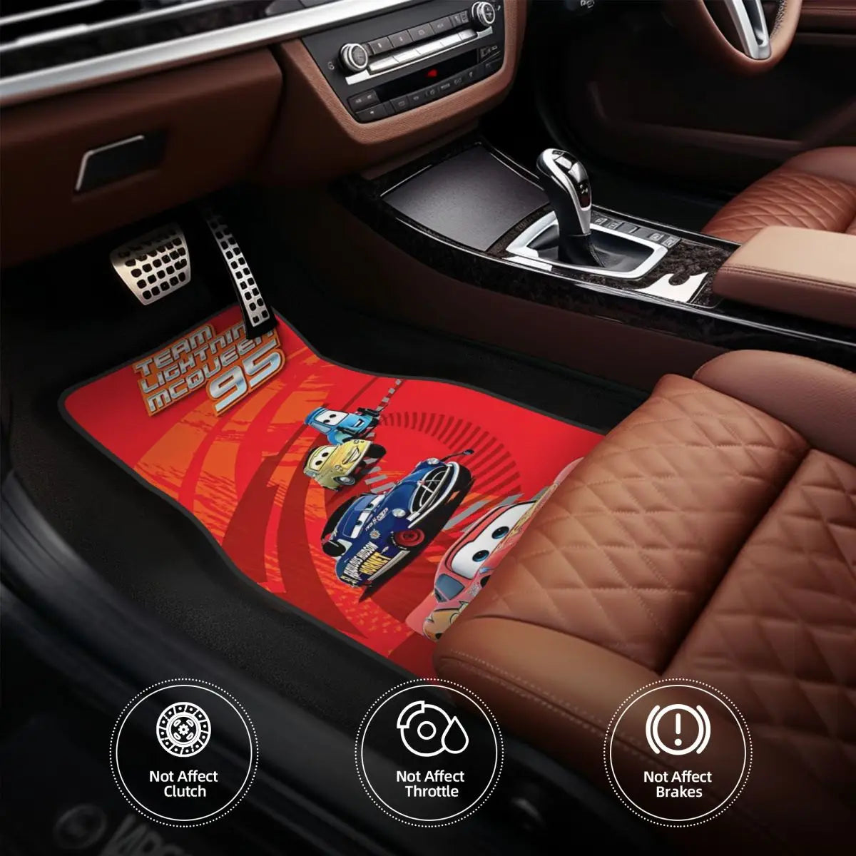 Tapis de sol voiture Cars vintage McQueen 95 – Image 2