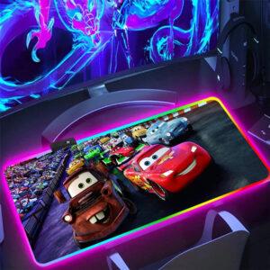 Tapis de souris LED Cars avec McQueen et ses amis