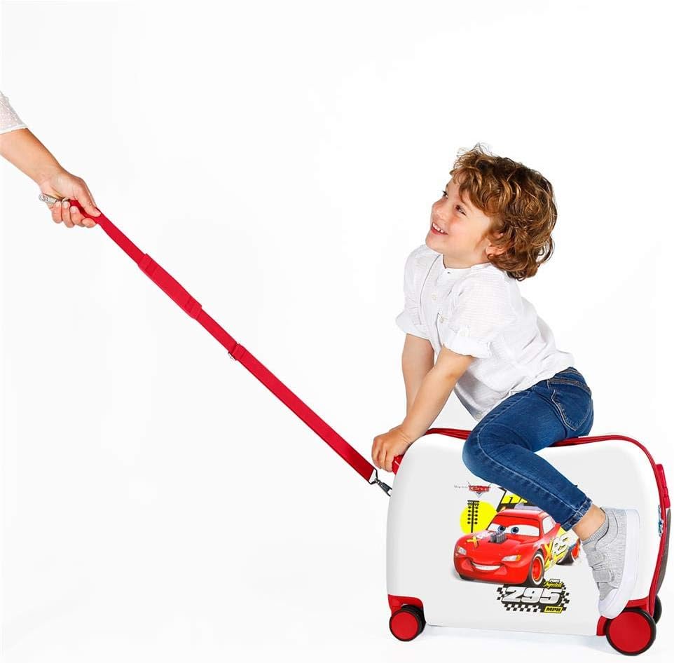 Valise enfant Cars McQueen à 4 roues avec sangle – Image 8