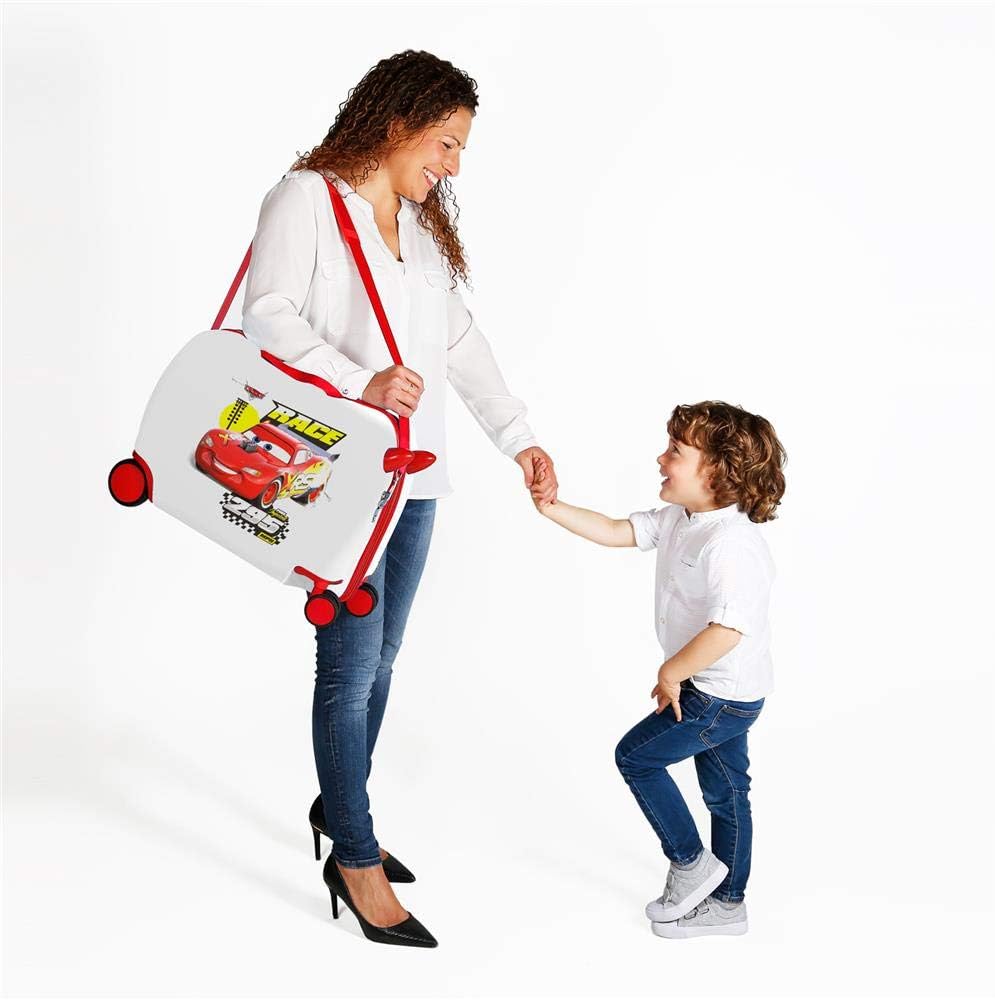Valise enfant Cars McQueen à 4 roues avec sangle – Image 7