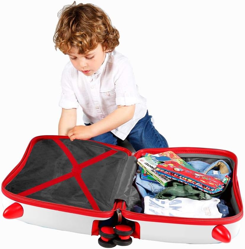Valise enfant Cars McQueen à 4 roues avec sangle – Image 5