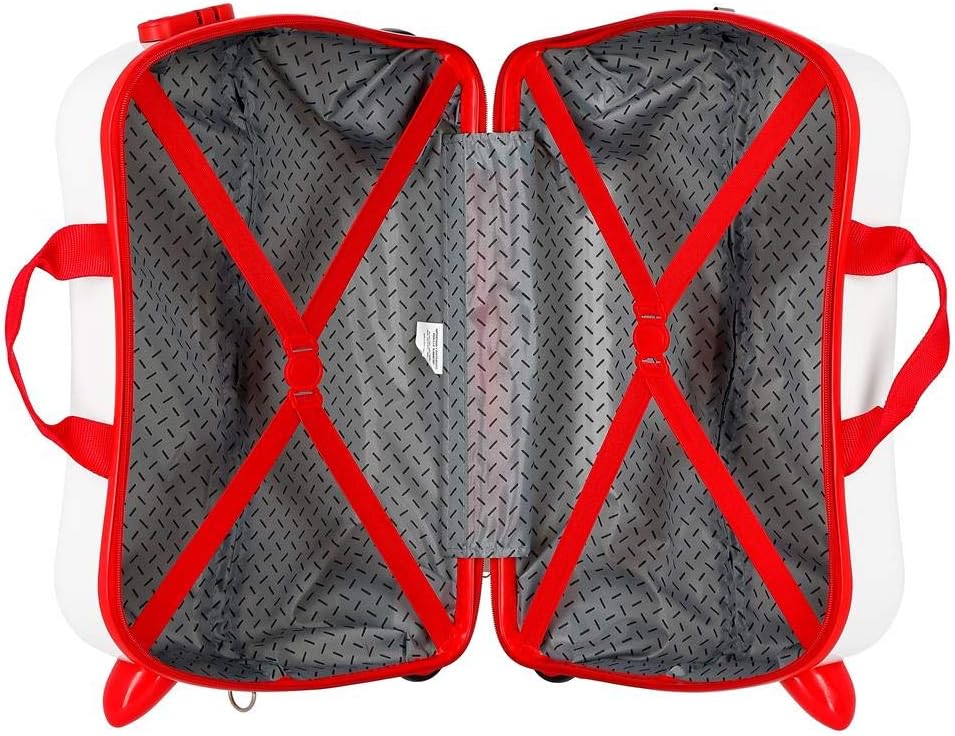 Valise enfant Cars McQueen à 4 roues avec sangle – Image 4