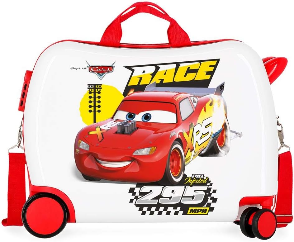 Valise enfant Cars McQueen à 4 roues avec sangle